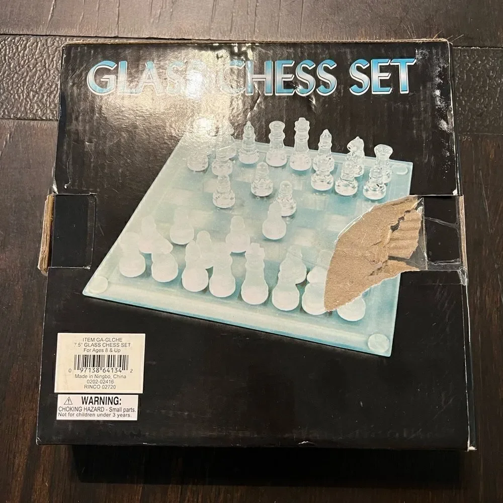 Vintage Glass Chest Set  Original Box